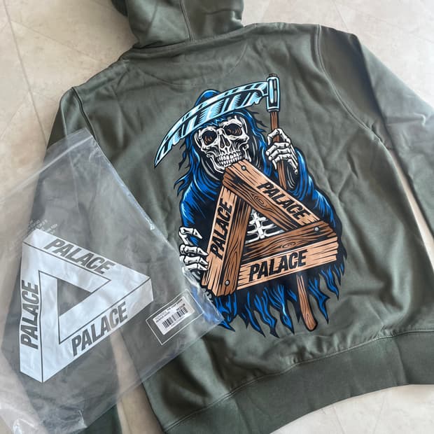 새상품(M)팔라스 리퍼 로고 후드티 딥그린