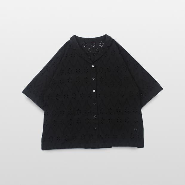 N’ORLABEL Cutwork Open Collar Shirt 
