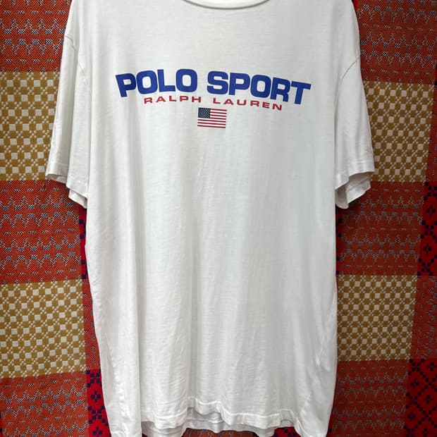 클래식 핏 폴로 스포츠 티셔츠-화이트  m  100사이즈