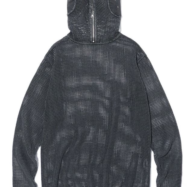  아이시토 메쉬 집 후디 차콜