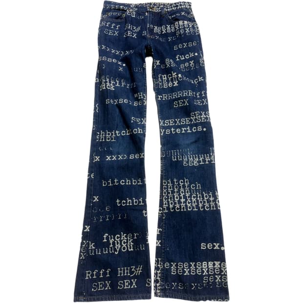 Hysteric Glamour Sex Lettering plarjeans