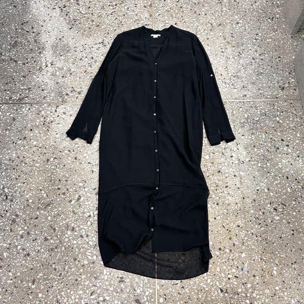 헬무트 랭 실크 셔츠-드레스