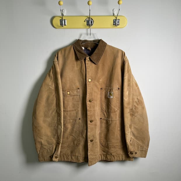 70's made usa 칼하트 6BLC 숫자탭 초어 코트 46