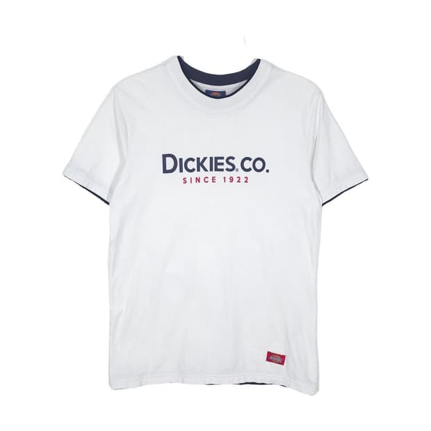 Dickies 클래식 로고 배색 링거 반팔티