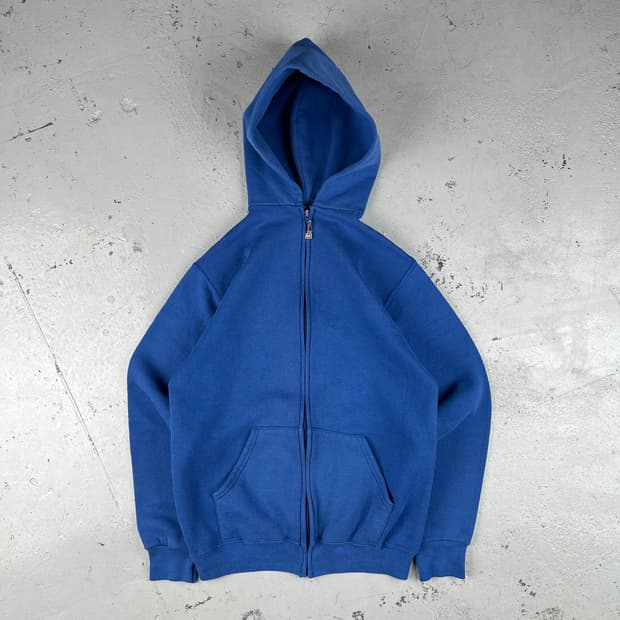 70s 올드 러셀 애슬래틱 후드집업 다크블루