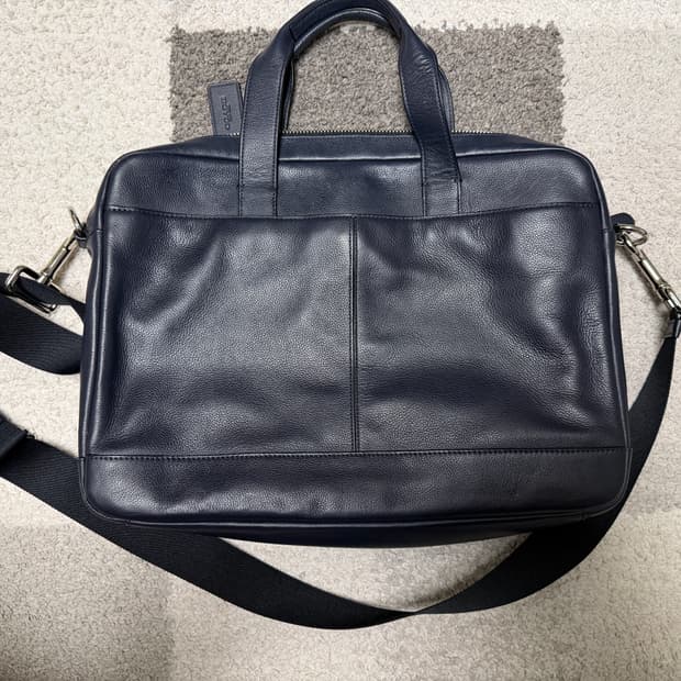 코치 네이비 가죽 서류 가방