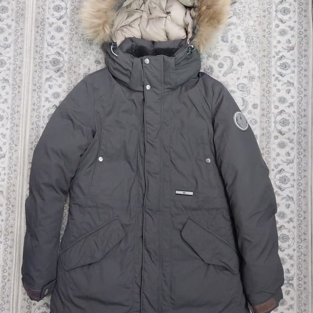 빈폴 구스 후드 패딩 90 (라쿤털후드분리됨)