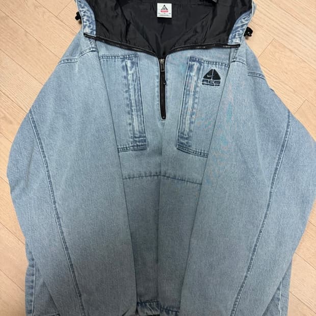 슈프림 x 나이키 ACG 데님 풀오버 워시드 블루 - 22FW