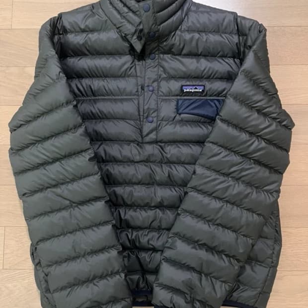 파타고니아 다운 스냅 풀오버 그레이/네이비