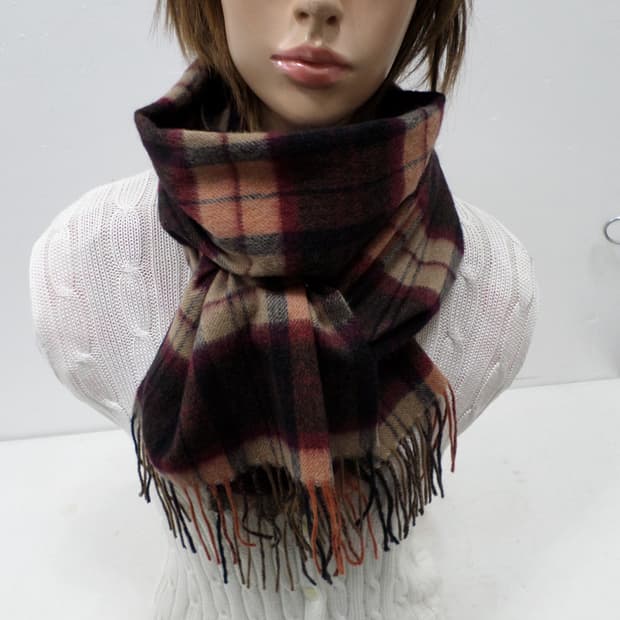 레노마 순 캐시미어 남성 남자 울 체크 머플러 목도리 사랑봉봉