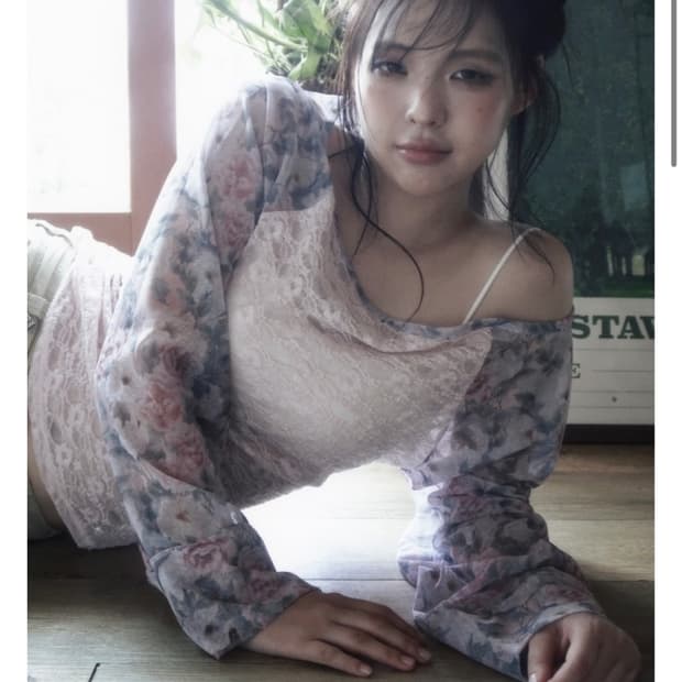 한땀한땀 민화 모란괴석도 작가미상 - 보트넥 VER