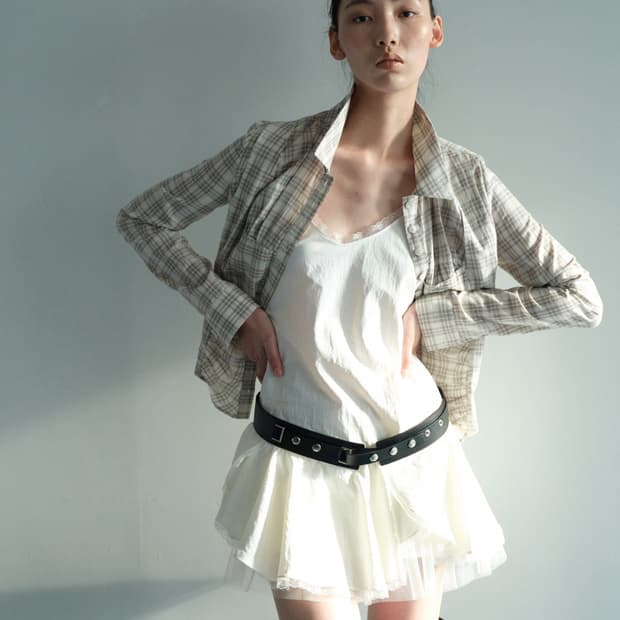 세릭 LACE FRILL DRESS / WHITE