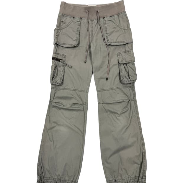 빈티지 00‘s 포켓 디테일 카키 그레이 카고 팬츠