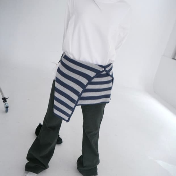 에프터먼데이 warm boots-cut cotton pants