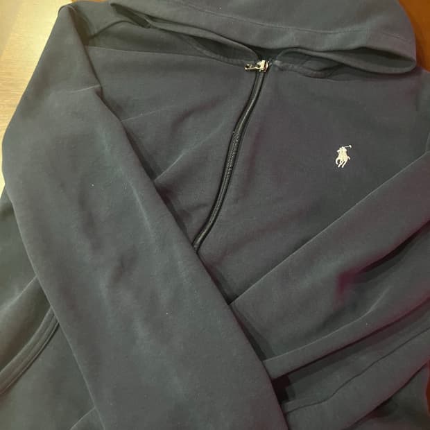 폴로 후드집업 네이비