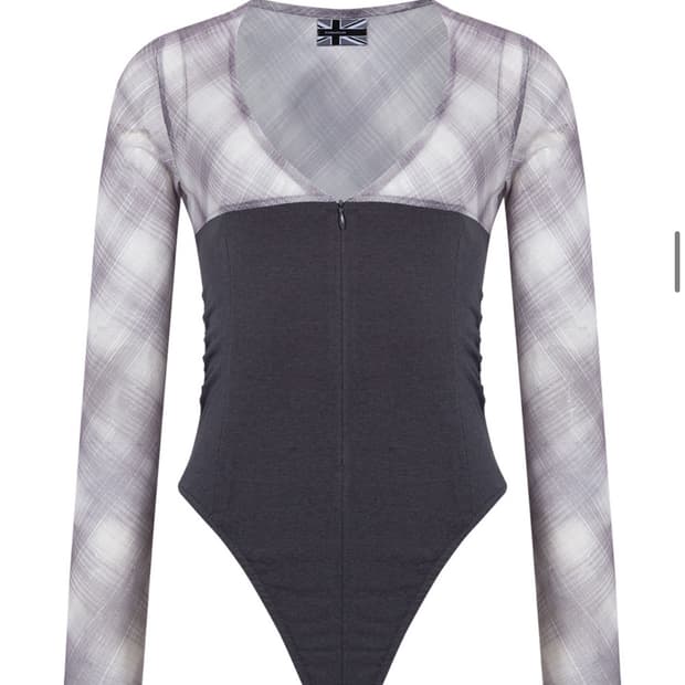 플리즈노팔로우 플노플 Etta Check Bodysuit