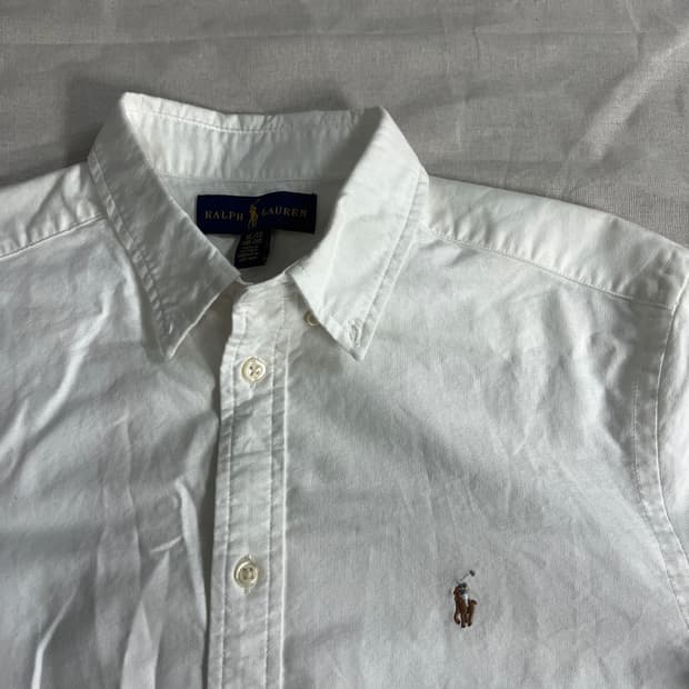 폴로 정품 옥스포드 셔츠 화이트 L