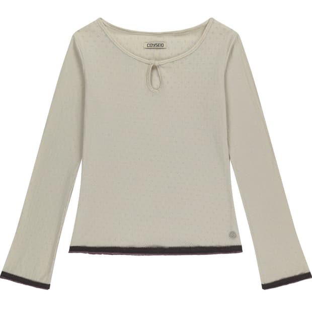 코이세이오 아일렛 레이스 롱슬리브 아이보리