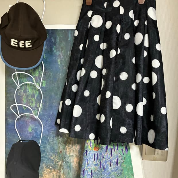 땡땡이 도트 스커트 