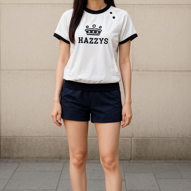 헤지스 화이트 반팔 바람막이 티셔츠_90