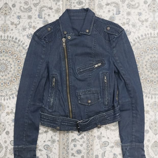 SYSTEM 데님 라이더 자켓 XS