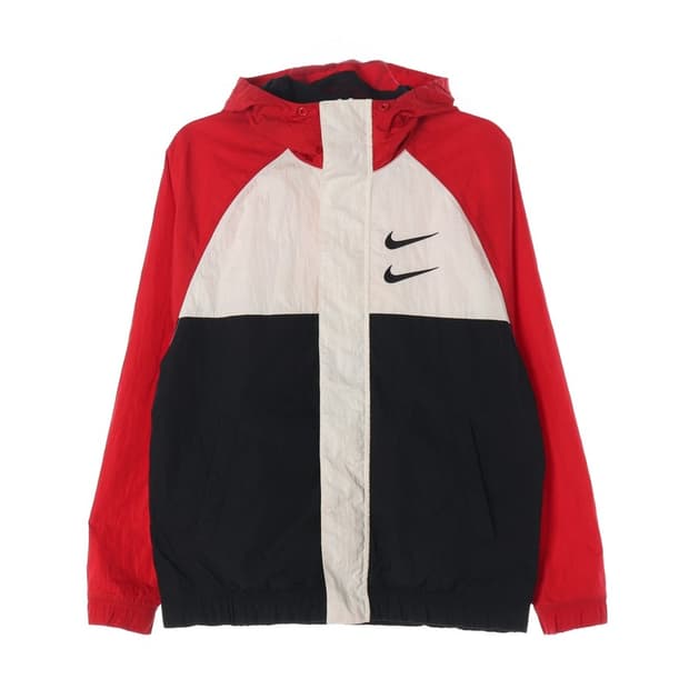 나이키 더블 스우시 배색 우븐 후드 자켓 M