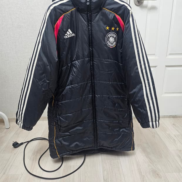 (105~110) ☆초대장급☆ 아디다스 독일 국가대표 [흰검] 하프패딩