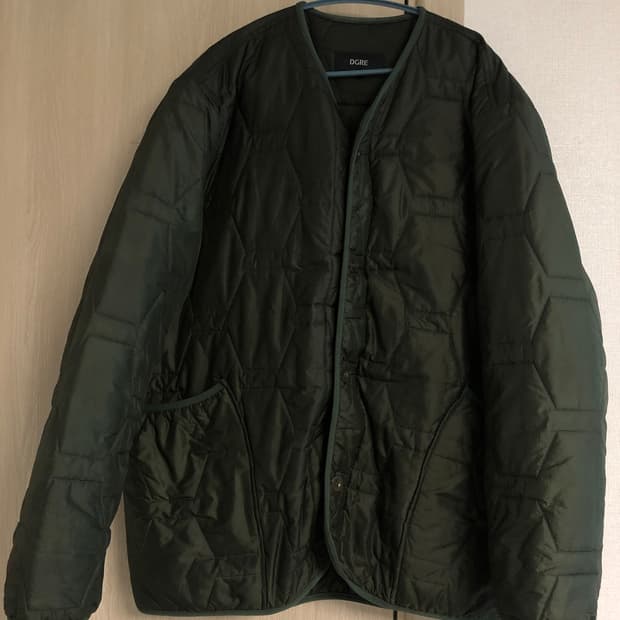 디그레(DGRE) 헥사곤 퀼팅 자켓 그린 M