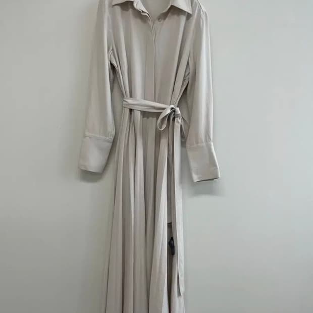 [새상품] 마시모두띠 플리츠 벨티드 셔츠 원피스 38