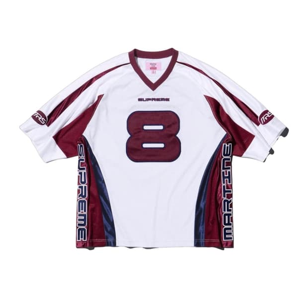 [S] 슈프림 x 마틴 로즈 풋볼 저지 화이트 - 24FW