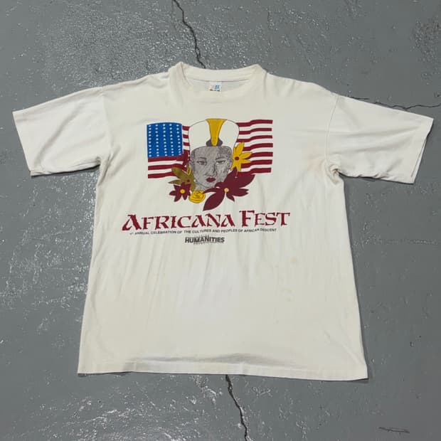 90s Africana Fest 싱글 스티치 빈티지 티셔츠