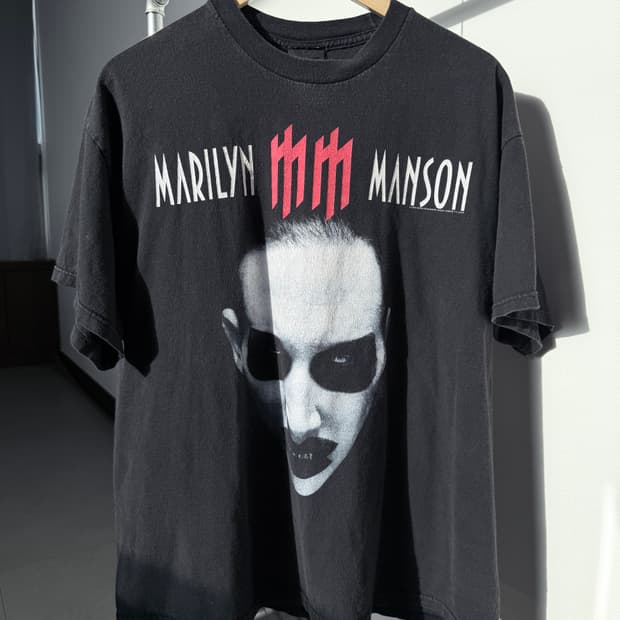 (XL) Marilyn Manson Big Face Giant Tag  