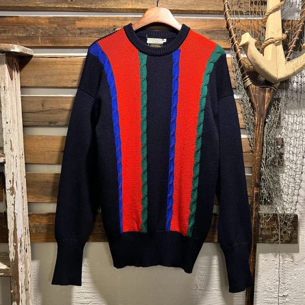 [S]90's Aquascutom 아쿠아스큐텀 영국제 멀티컬러 울 니트