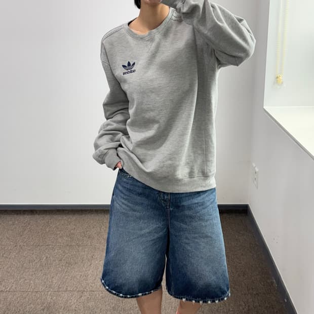 Adidas 아디다스 파이어버드 로고 그레이 맨투맨