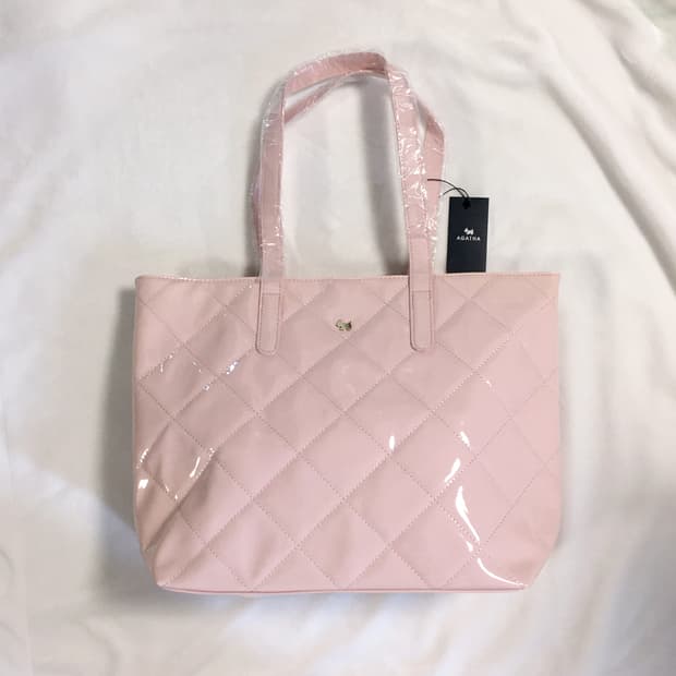 아가타 딸기우유 애나멜 숄더백 y2k