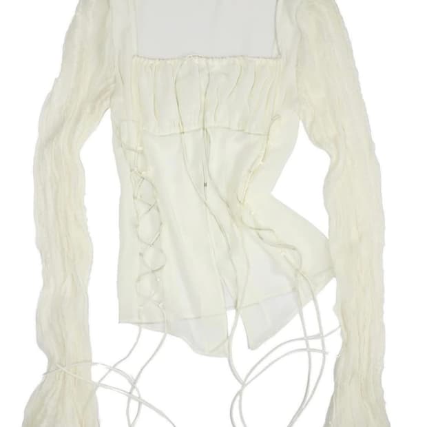 Bonnae lace up blouse 본네 블라우스