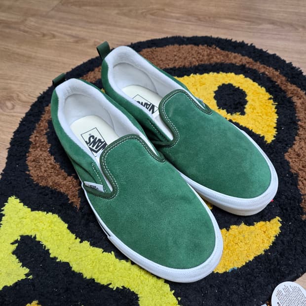 Vans  knu 뉴 슬립온 스니커즈 (그린 스웨이드) 275