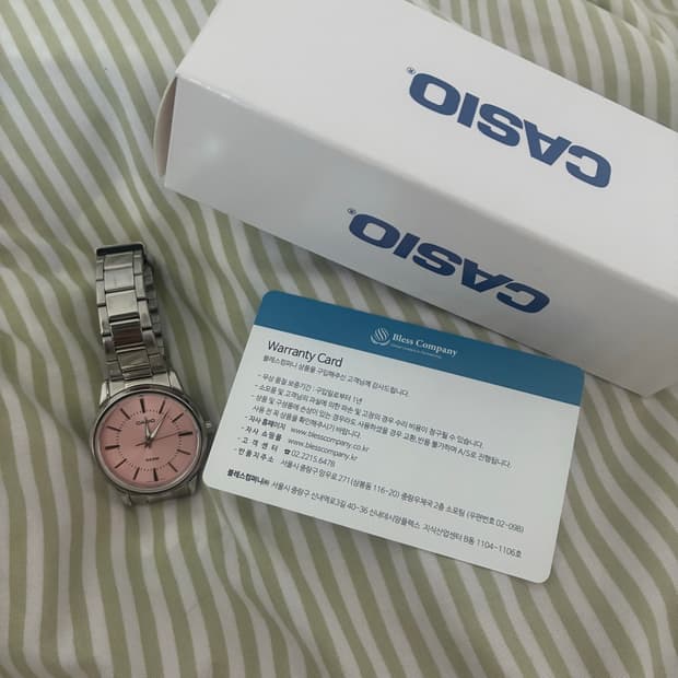 카시오 핑크시계