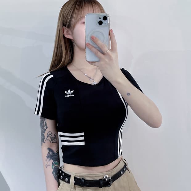 아디다스 유로파 크롭 반팔