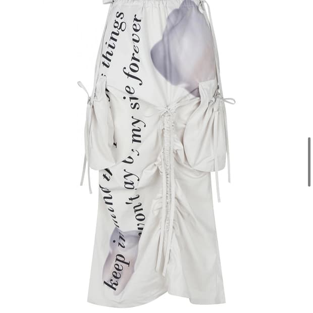 Kater 카터 로우라이즈 셔링스커트 베이지