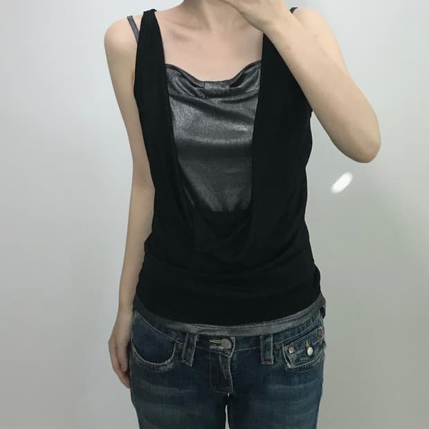 빈티지 드레이프 나시
