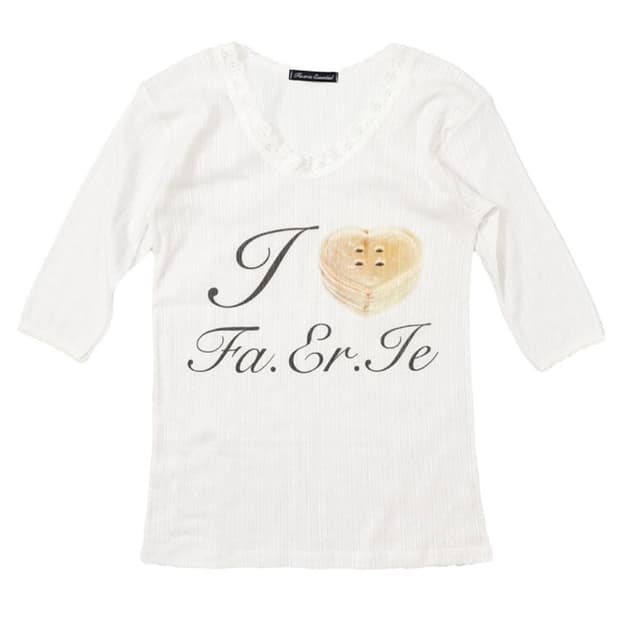 샵페어리 레이스 티 화이트