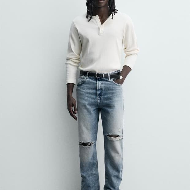 자라 JEANS FLARE FIT 디스트로이드