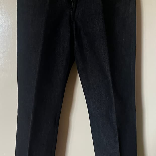 오라리 하드 트위스트 5p 데님 블랙