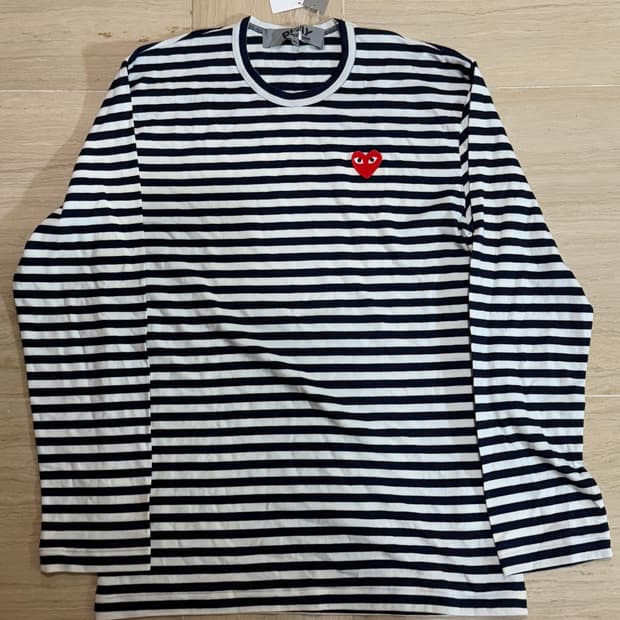 꼼데가르송 플레이 스트라이프 롱 슬리브