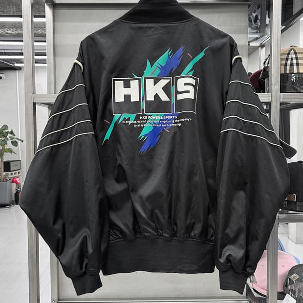 HKS SPORTS 오일 스플릿 레이싱 봄버 자켓