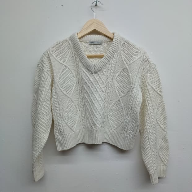 믹쏘 브이넥 크롭 니트 S