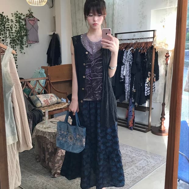 빈티지 겨쿨 책방 소녀 데일리 히피 모리 코디 세트