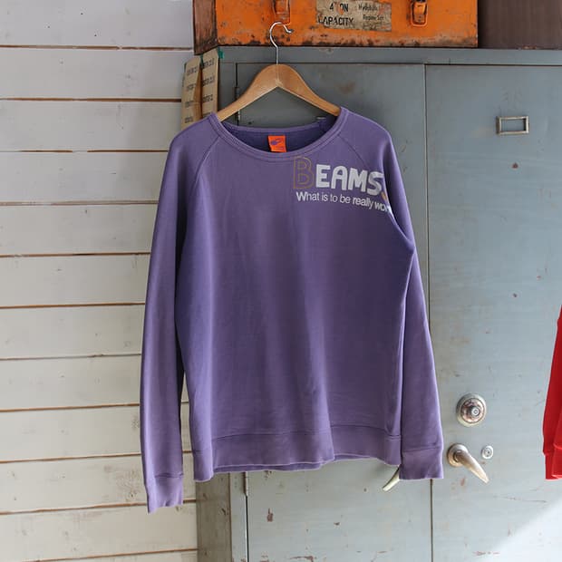 (착용컷) BEAMS 프린팅 스웻 셔츠 (남성용 100)