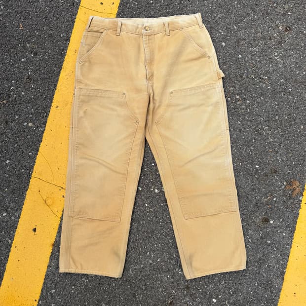 OG USA 빈티지 칼하트 더블니 B01 BRN 36x30